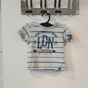 Portobello Road London Kids Tee - Gray and Blue